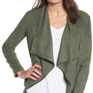 BLANK NYC Faux Suede Drape Front Jacket C25